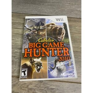 Cabelas Big Game Hunter 2010 Nintendo Wii Activision Hunting Game CIB Complete